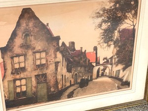 lot 256 image: Julian Celos Vintage Colored Etching