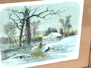 lot 251 image: Vintage Hyde Price Down East Framed Art