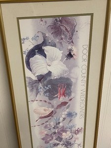 lot 198 image: Door County Wildflowers Framed Art by Karsten Topplemann