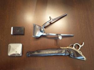 Collection of Vintage Barber Items
