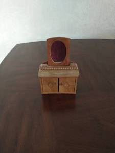 Vintage Miniature Wood Dresser