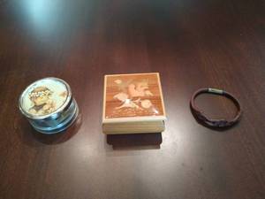 Leather Bracelet with Jewelry Box and Music Box
