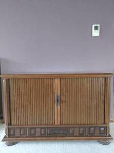 Vintage Roll Front Cabinet