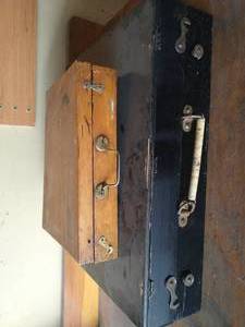 Two Vintage Wood Art Cases