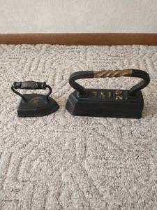 Two Old Iron Stovetop Irons