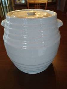 Lidded Stoneware Pottery Canister