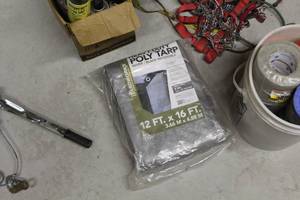 Heavy Duty 8mil 14x14 Weave Poly Tarp SilverBlack Reversible 16Lx12W