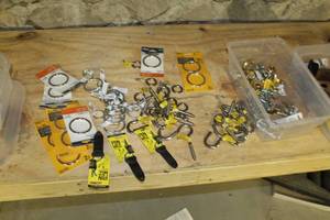 Lot of (Approximately 50) Rings, Hooks, Pins