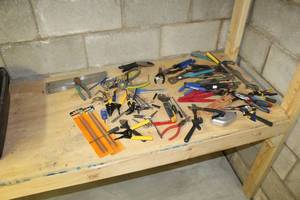 Stanley Tool Caddy  with Hand Tools - Wrenches, Pliers, Saw Blades, Cutters, Asst. Bits, Misc. Hand Tools