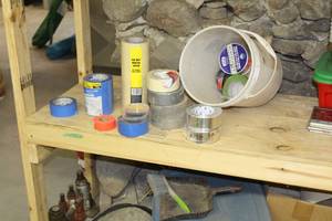 Rolls of Tape - Blue Painters Tape, Frog Tape, IPG Tape, Misc. Tape (in bucket)