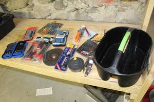 Tool Caddy  with Hand Tools - Nutdrivers, Locking Pliers, Hex Wrenches, Cut-Off Blades, Screwdrivers, Misc. Hand Tools (new)