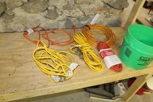 Lot of (Approximately 5) Power Cords, Outdoor Cords