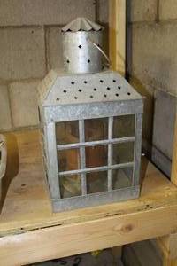 Vintage Candle Lantern 9Lx9Wx16H