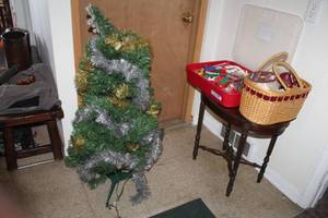 Christmas Tree 48 with Ornaments, Ribbon