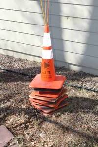 Lot of (7) Safety Cones Orange