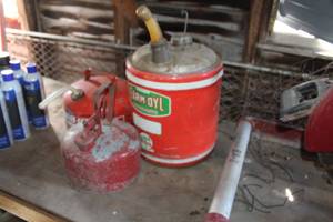 Lot of (3) Metal Gas Cans