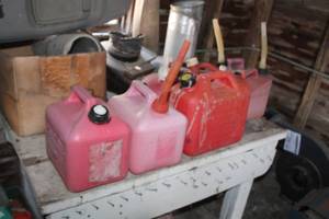 Lot of (7) Plastic Gas Cans