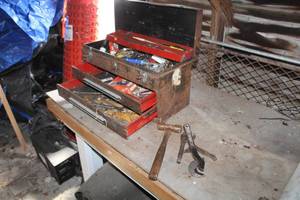 Tool Box  with Hand Tools - Wrenches, Misc. Hand Tools, Misc. Hardware