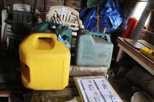 Lot of (3) Fuel Cans - Kerosene (x2), Diesel (x1)