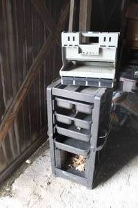Lot of (2) Plastic Storage Case, Plastic Storage Cabinet