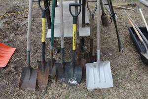 Lot of (9) Shovels, Spades