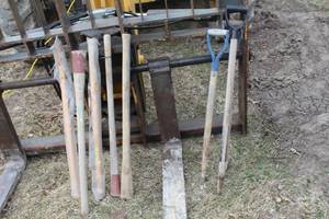 Lot of (5) Wood Tool Handles - Axe Handles (x5), Shovel Handles (x3)