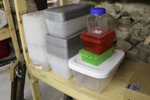 Lot of (Approximately 25) Plastic Storage Containers