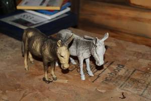 Lot of (2) Donkey Figurines