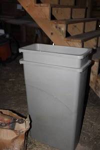 Lot of (2) Plastic Trash Cans 20Lx11Wx30H