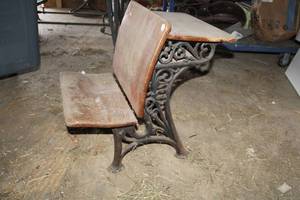 Vintage Wood School Desk 26Lx18Wx25H