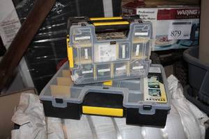 Lot of (2) Stanley Parts Organizer Suitcases