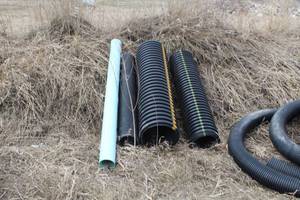 Lot of (4) Plastic Tubes Black