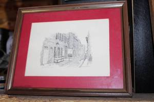 Ereths Alley Philadelphia Matted Wood Framed Wall Art 10Wx8H