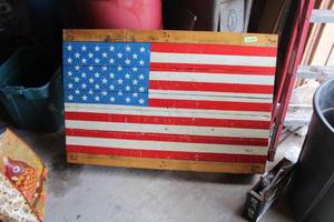 American Flag Wood Dcor 47Wx32H