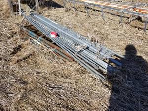 Lot of (9) Scaffolding Uprights 28Wx60H  with Supports