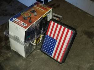 Trailer Parts - Trailer Wiring Kit 2012-curr Ford Focus 5dr Hatch, USA Flag Trailer Hitch Receiver Cover