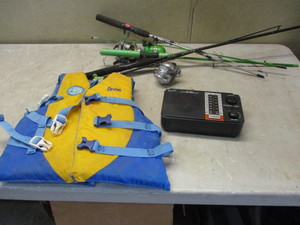 Lifejacket and rods & reels