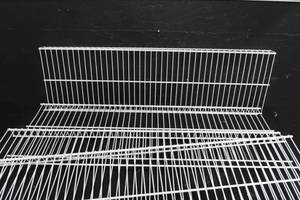 WHITE METAL SHELVING