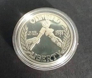 lot 359 image: 1988 U.S. Proof Olympic Silver Dollar