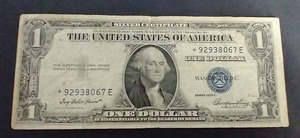 lot 361 image: 1935 E $1.00 Silver Certificate Star Note