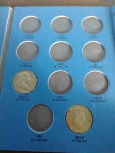 lot 363 image: Benjamin Franklin Half Dollar Binder With 2 Coins