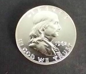 lot 366 image: 1962 Benjamin Franklin Proof Silver Half Dollar