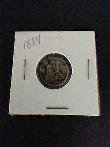 lot 380 image: 1884 Seated Liberty Silver Dime