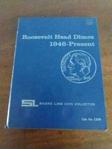 lot 384 image: Roosevelt Dime Folder With 22 Silver Dimes