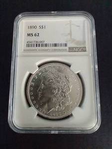 lot 388 image: 1890 Morgan Dollar - MS62
