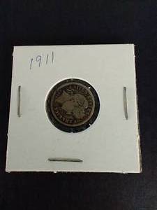 lot 393 image: 1911 Barber Silver Dime