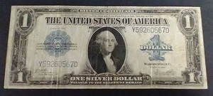 lot 397 image: 1923 $1 Silver Certificate Horse Blanket