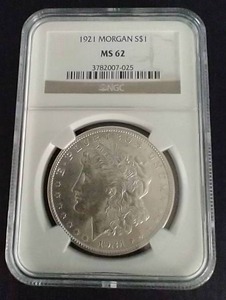 lot 411 image: 1921 Morgan Dollar - MS62