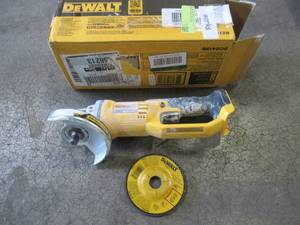 lot 8 image: Dewalt 20-Volt Max Lithium-Ion 4-12 in. Cordless Grinder (Tool-Only), DCG412B - Used - Missing Handle.