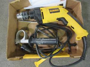 lot 19 image: DEWALT 12 in. Variable Speed Reversible Hammer Drill, DW511 - Used.